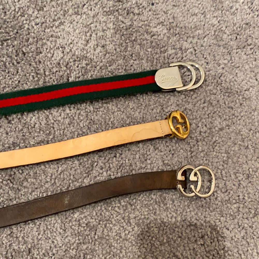 3 authentic kids Gucci belt